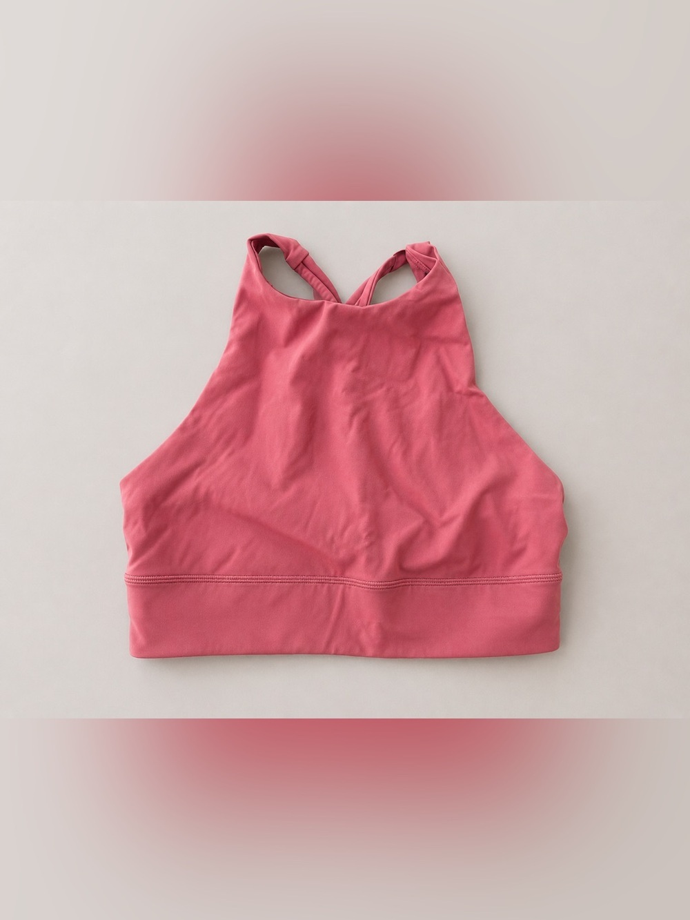 Lululemon Women’s Size 10 Pink Strappy Sports Bra Longline Yoga Athletic Top - Picture 3 of 4